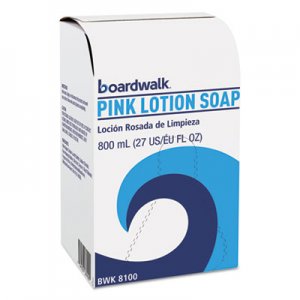 Boardwalk Mild Cleansing Pink Lotion Soap, Floral-Lavender Scent, Liquid, 800mL Box BWK8100EA 1679-12-GCE00