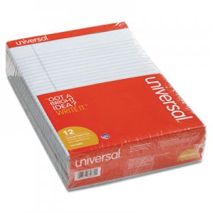Genpak Colored Perforated Note Pads, 8 1/2 x 11, Blue, 50 Sheet, Dozen UNV35880