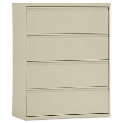 Alera Four-Drawer Lateral File Cabinet, 42w x 19-1/4d x 54h, Putty LA54-4254PY ALELA544254PY 544254PY