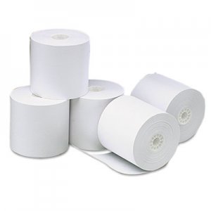 Genpak Single-Ply Thermal Paper Rolls, 3 1/8" x 273 ft, White, 50/Carton UNV35764