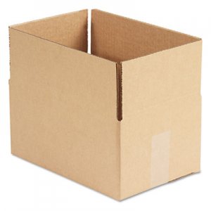 Genpak Brown Corrugated - Fixed-Depth Shipping Boxes, 12l x 8w x 6h, 25/Bundle UFS1286