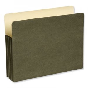 Wilson Jones Recycled 3 1/2" Expansion File Pocket, Straight Cut, Letter, Green WLJWCC68RG WCC68RG