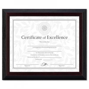 DAX Stepped Award/Certificate Frame, 8 x 10, Black w/Walnut Trim DAXN19880BT N19880BT