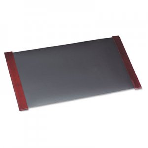 Carver Desk Pad with Wood End Panels, 38 x 21, Mahogany Finish CVR02043 CW02043