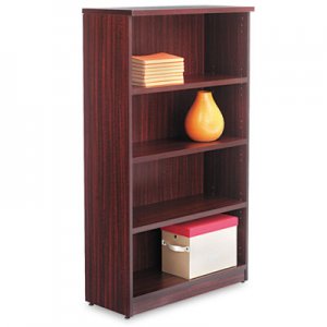 Alera Valencia Series Bookcase, Four-Shelf, 31 3/4w x 14d x 55h, Mahogany ALEVA635632MY