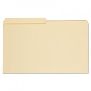 Genpak File Folders, 1/2 Cut, One-Ply Top Tab, Legal, Manila, 100/Box UNV15112