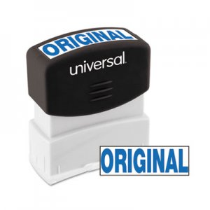 Genpak Message Stamp, ORIGINAL, Pre-Inked One-Color, Blue UNV10060