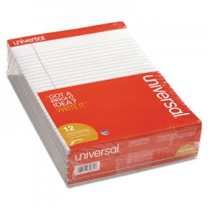 Genpak Colored Perforated Note Pads, 8 1/2 x 11, Gray, 50 Sheet, Dozen UNV35881