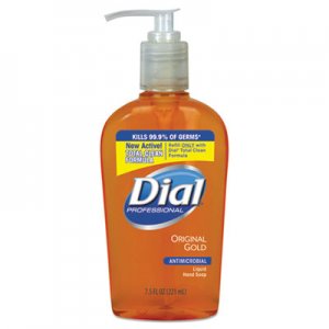 Dial Professional Gold Antimicrobial Hand Soap, Floral Fragrance, 7.5 oz Pump Bottle, 12/Carton DIA84014CT 84014