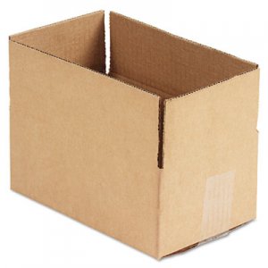 Genpak Brown Corrugated - Fixed-Depth Shipping Boxes, 10l x 6w x 4h, 25/Bundle UFS1064