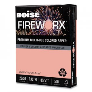 Boise FIREWORX Colored Paper, 20lb, 8-1/2 x 11, Jammin' Salmon, 500 Sheets/Ream CASMP2201SN MP2201-SN