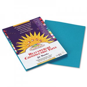SunWorks Construction Paper, 58 lbs., 9 x 12, Turquoise, 50 Sheets/Pack PAC7703 7703