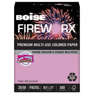 Boise FIREWORX Colored Paper, 20lb, 8-1/2 x 11, Echo Orchid, 500 Sheets/Ream CASMP2201OR MP2201-OR