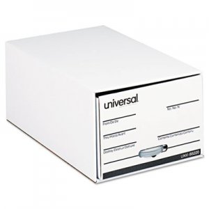 Genpak Storage Box Drawer Files, Legal, Fiberboard, 15" x 24" x 10", White, 6/Carton UNV85220