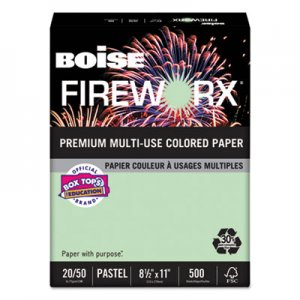 Boise FIREWORX Colored Paper, 20lb, 8-1/2 x 11, Popper-mint Green, 500 Sheets/Ream CASMP2201GN MP2201-GN