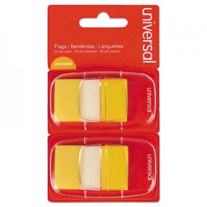 Genpak Page Flags, Yellow, 50 Flags/Dispenser, 2 Dispensers/Pack UNV99006