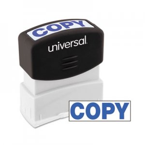 Genpak Message Stamp, COPY, Pre-Inked One-Color, Blue UNV10047