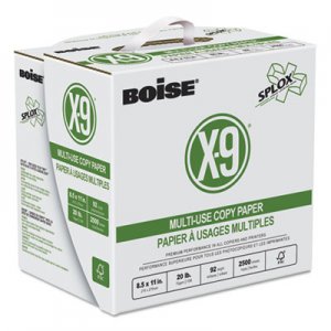 Boise X-9 SPLOX Multi-Use Copy Paper, 92 Bright, 20lb, 8-1/2x11, White, 2500/CT CASSP8420 SP-8420