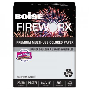 Boise FIREWORX Colored Paper, 20lb, 8-1/2 x 11, Smoke Gray, 500 Sheets/Ream CASMP2201GY MP2201-GY