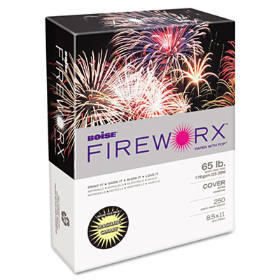 FIREWORX Colored Cover Stock, 65 lbs., 8-1/2 x 11, Crackling Canary, 250 Sheets Boise® MP2651-CY CASMP2651CY