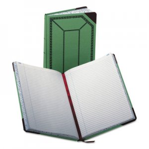 Boorum & Pease Record/Account Book, Record Rule, Green/Red, 300 Pages, 12 1/2 x 7 5/8 BOR6718300R 67