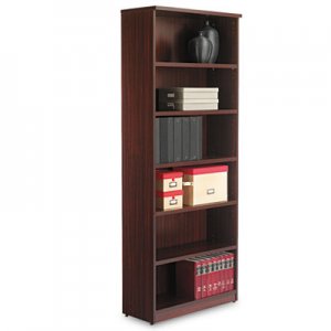 Alera Valencia Series Bookcase, Six-Shelf, 31 3/4w x 14d x 80 3/8h, Mahogany ALEVA638232MY