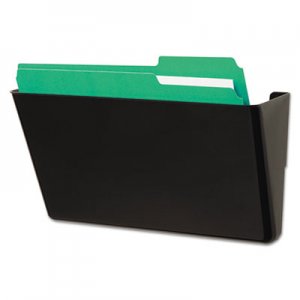 Genpak Wall File, Add-On Pocket, Plastic, Black UNV08122