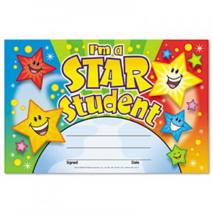 TREND Recognition Awards, I'm a Star Student, 8 1/2w by 5 1/2h, 30/Pack TEPT81019 T81019