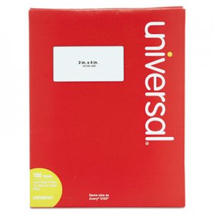Genpak Laser Printer Permanent Labels, 2 x 4, White, 1000/Box UNV80107