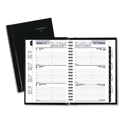 At-A-Glance Hardcover Weekly Appointment Book, 4 7/8 x 8, Black, 2019 AAGG210H00 G210H00