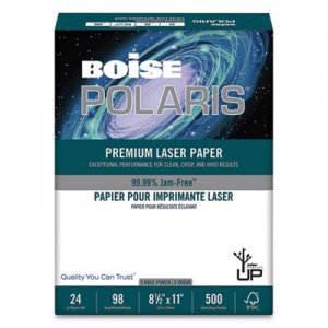 Boise POLARIS Premium Laser Paper, 3-Hole, 97 Bright, 24lb, Letter, White. 500 Sheets CASBPL0111P BPL-0111-P