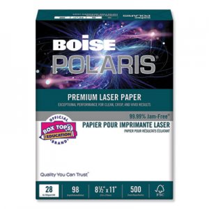 Boise POLARIS Premium Laser Paper, 98 Bright, 24lb, 8 1/2 x 11, White, 500 Sheets CASBPL0211 BPL-0211