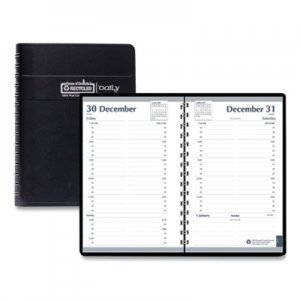 House of Doolittle Daily Appointment Book, 15-Minute Appointments, 5 x 8, Black, 2019 HOD28802 288-02
