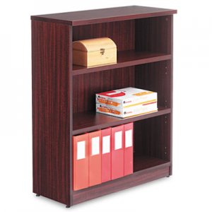 Alera Valencia Series Bookcase, Three-Shelf, 31 3/4w x 14d x 39 3/8h, Mahogany ALEVA634432MY