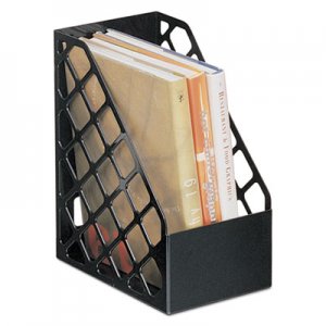 Genpak Recycled Plastic Large Magazine File, 6 1/4 x 9 1/2 x 11 3/4, Black UNV08119