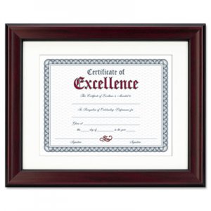 DAX Rosewood Document Frame, Wall-Mount, Plastic, 11 x 14, 8 1/2 x 11 DAXN3246S1T N3246S1T
