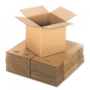 Genpak Brown Corrugated - Cubed Fixed-Depth Shipping Boxes, 12l x 12w x 12h, 25/Bundle UFS121212