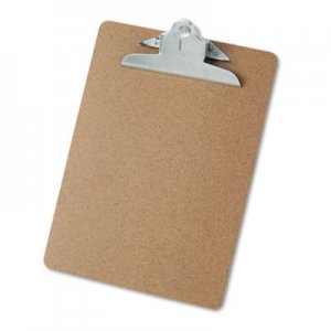 Genpak Hardboard Clipboard, 1" Capacity, Holds 8 1/2 x 11, Brown UNV40304