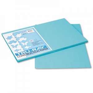 Pacon Tru-Ray Construction Paper, 76 lbs., 12 x 18,Turquoise, 50 Sheets/Pack PAC103039 103039