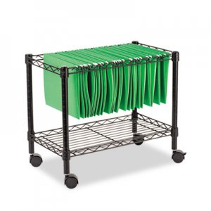 Alera Single-Tier Rolling File Cart, 24w x 14d x 21h, Black ALEFW601424BL