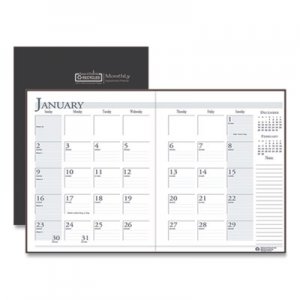 House of Doolittle Recycled Ruled Planner with Stitched Leatherette Cover, 8.5x11, Black, 2018-2020 HOD26002 260-02