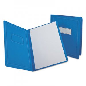 Oxford Report Cover, 3 Fasteners, Panel and Border Cover, Letter, Light Blue, 25/Box OXF52501 52501EE