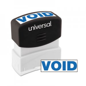Genpak Message Stamp, VOID, Pre-Inked One-Color, Blue UNV10071