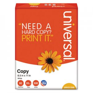 Genpak Copy Paper, 92 Brightness, 20lb, 8-1/2 x 11, White, 5000 Sheets/Carton UNV21200