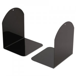 Genpak Magnetic Bookends, 6 x 5 x 7, Metal, Black UNV54071