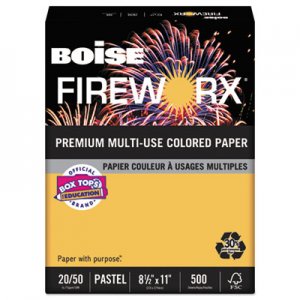 Boise FIREWORX Colored Paper, 20lb, 8-1/2 x 14, Golden Glimmer, 500 Sheets/Ream CASMP2204GRP MP2204GRP