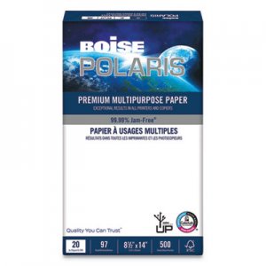 Boise POLARIS Premium Multipurpose Paper, 8 1/2 x 14, 20lb, White, 5000/CT CASPOL8514 POL-8514
