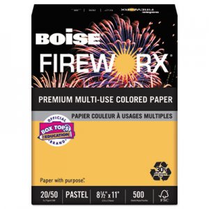 Boise FIREWORX Colored Paper, 20lb, 8-1/2 x 11, Golden Glimmer, 500 Sheets/Ream CASMP2201GRP MP2201-GRP