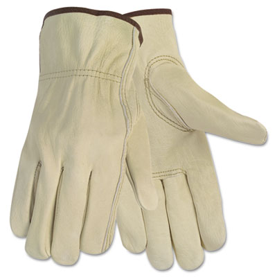 Memphis Economy Leather Driver Gloves, Medium, Cream, Pair 3215M CRW3215M