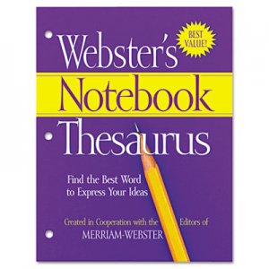 Merriam Webster Notebook Thesaurus, Three-Hole Punched, Paperback, 80 Pages MERFSP0573 FSP0573